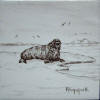 Ahgupuk ceramic tile of Walrus