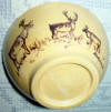 Ahgupuk caribou on yellow ceramic bowl