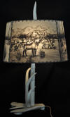 from the Zuppke collection ~ Ahgupuk lamp shade caribou scene