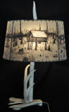 Ahgupuk lamp shade Alaska cache scene