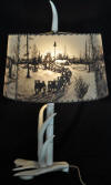 Ahgupuk lamp shade moose scene