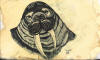 Evers original pen and ink of Walrus