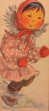 Kickbush original painting of Eskimo girl