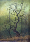 Kickbush original painting of winter forrest