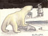 Mayokok original Eskimo and polar bear facing off