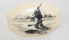 Nuguruk Eskimo seal hunt scrimshaw ivory pin