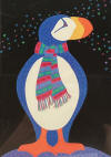 Carolee Pollock - Puffin with fish scarf