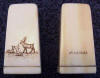 Weyahok Ivory scrimshaw salt and pepper containers