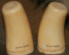 Weyahok ivory scrimshaw salt and pepper shakers